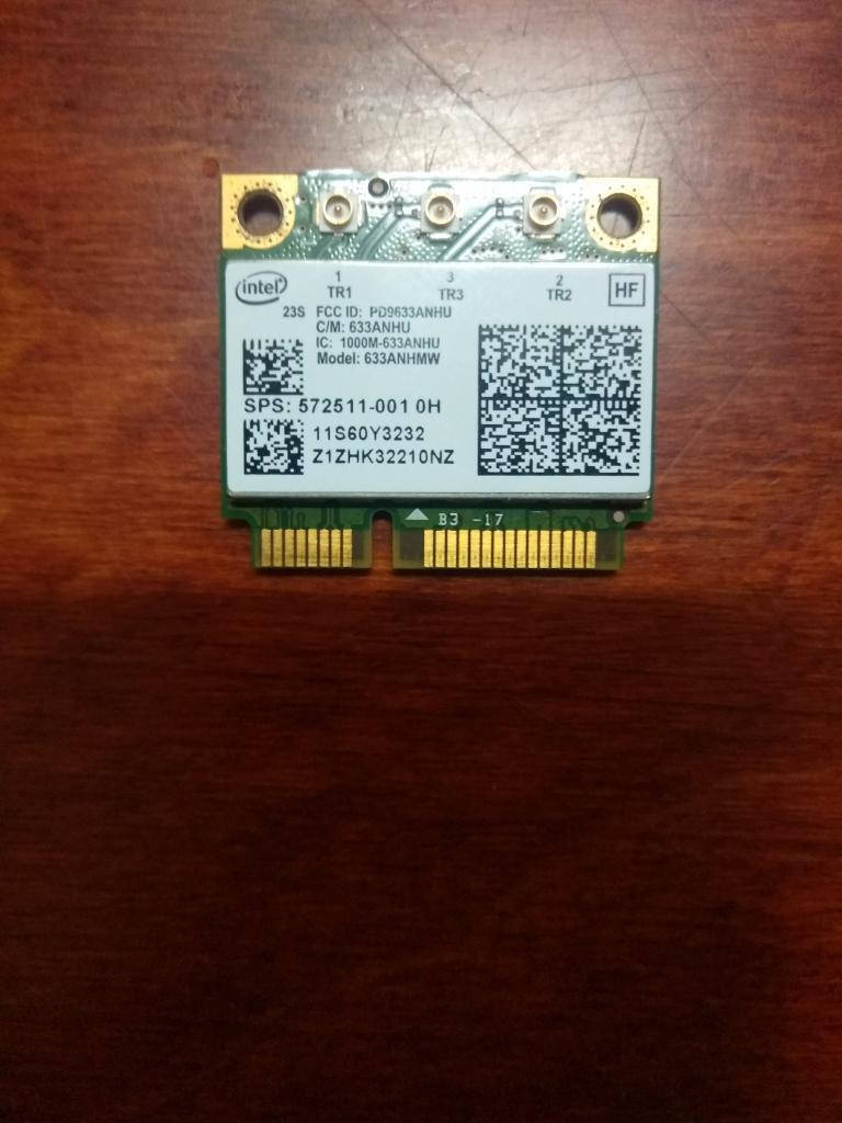 Wi-Fi модуль адаптер для ноутбука Dell HP Intel 633anhmw 802.11abgn Dual Band 450Мбит/с mPCI-E
Wi-Fi модуль адаптер для ноутбука Dell HP Intel 633anhmw 802.11abgn Dual Band 450Мбит/с mPCI-E