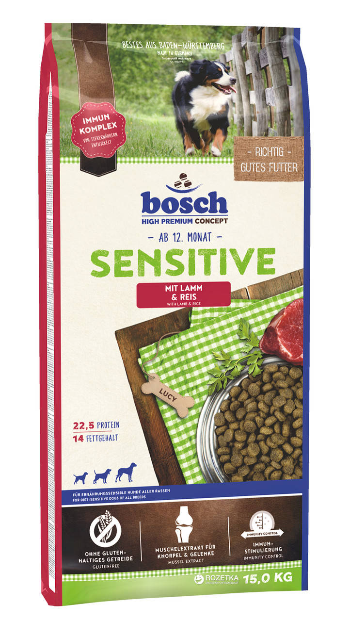 Bosch Sensitive Lamb & Rice 15кг для взрослых собак склонных к аллергии ягненок с рисом
Bosch Sensitive Lamb & Rice 15кг для взрослых собак склонных к аллергии ягненок с рисом