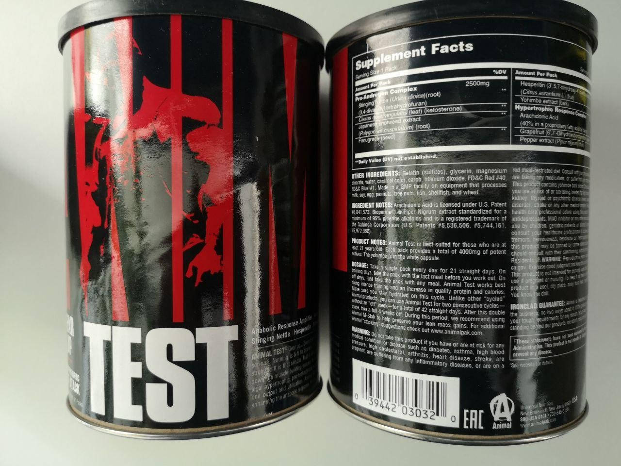 Animal TEST 21 packs
Animal TEST 21 packs