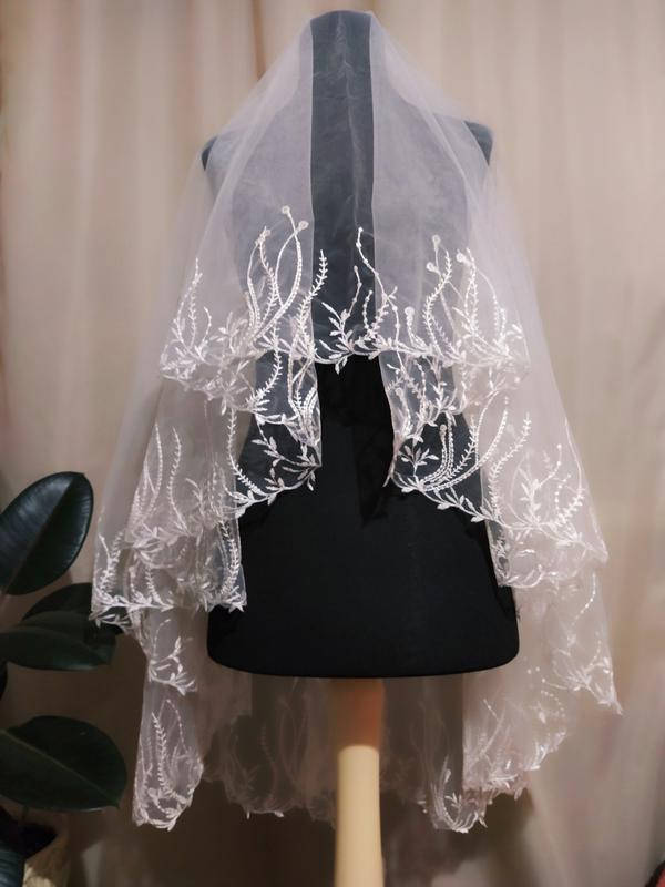 Свадебная фата компьютерная вышивка вишивка кружево длинна 1,4 белая, айвори
Свадебная фата компьютерная вышивка вишивка кружево длинна 1,4 белая, айвори