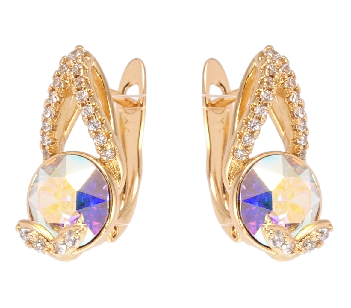 Серьги Xuping Позолота 18K с кр-ми Swarovski английский замок "Кристаллы AВ с цирконием"
Серьги Xuping Позолота 18K с кр-ми Swarovski английский замок "Кристаллы AВ с цирконием"