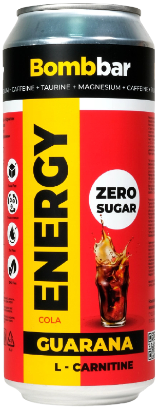 Энергетический напиток без сахара Bombbar вкус Кола (500 мл)
Энергетический напиток без сахара Bombbar вкус Кола (500 мл)