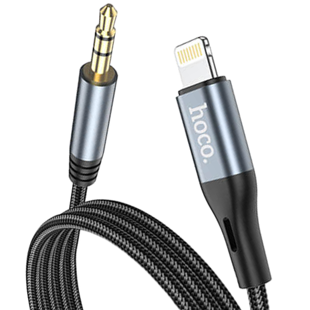 Аудио адаптер Lightning to AUX 3.5 мм Jack Digital audio conversion cable HOCO DUP03 Оригинал!, Серый
Аудио адаптер Lightning to AUX 3.5 мм Jack Digital audio conversion cable HOCO DUP03 Оригинал!, Серый