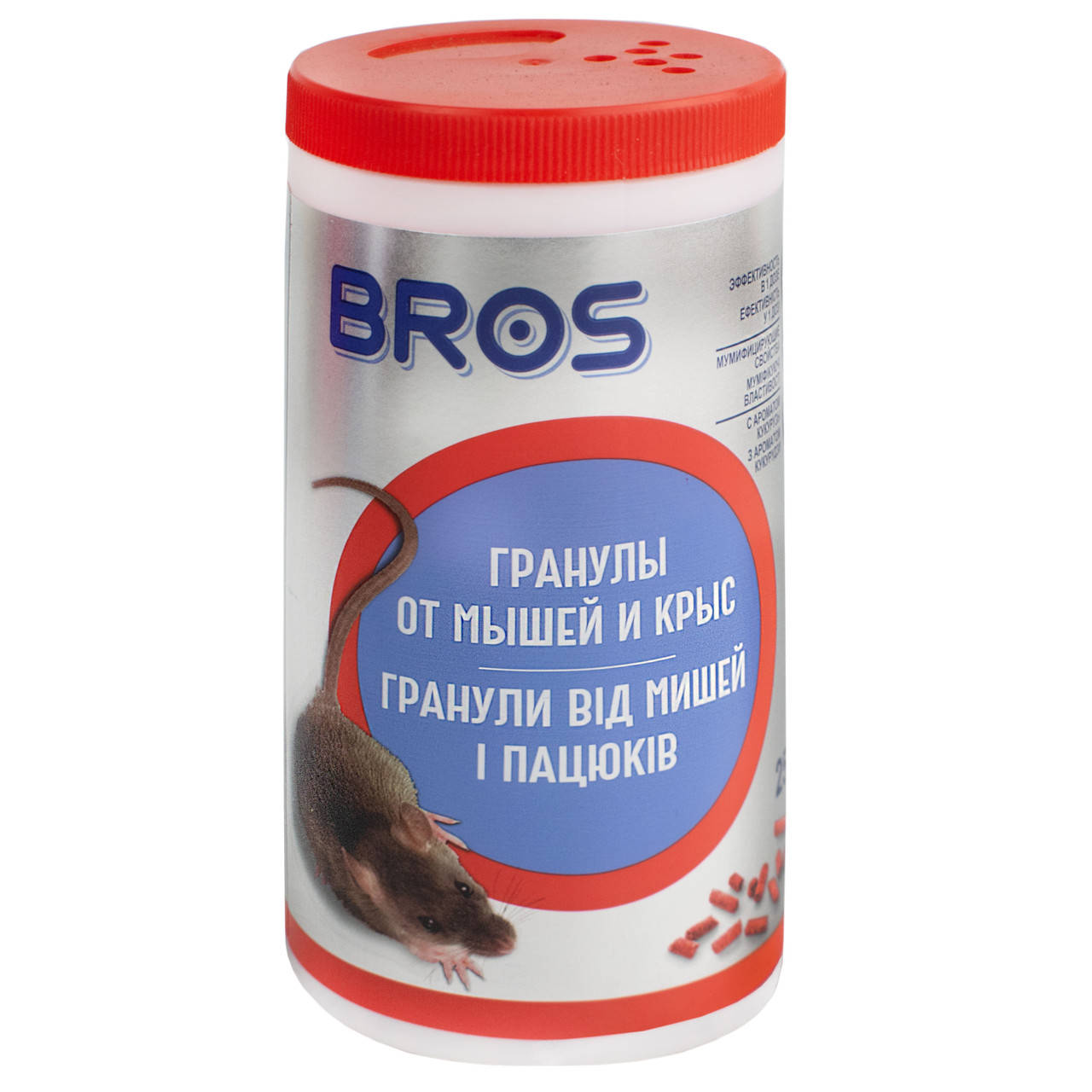 Гранулы от мышей и крыс Bros 250 г
Гранулы от мышей и крыс Bros 250 г