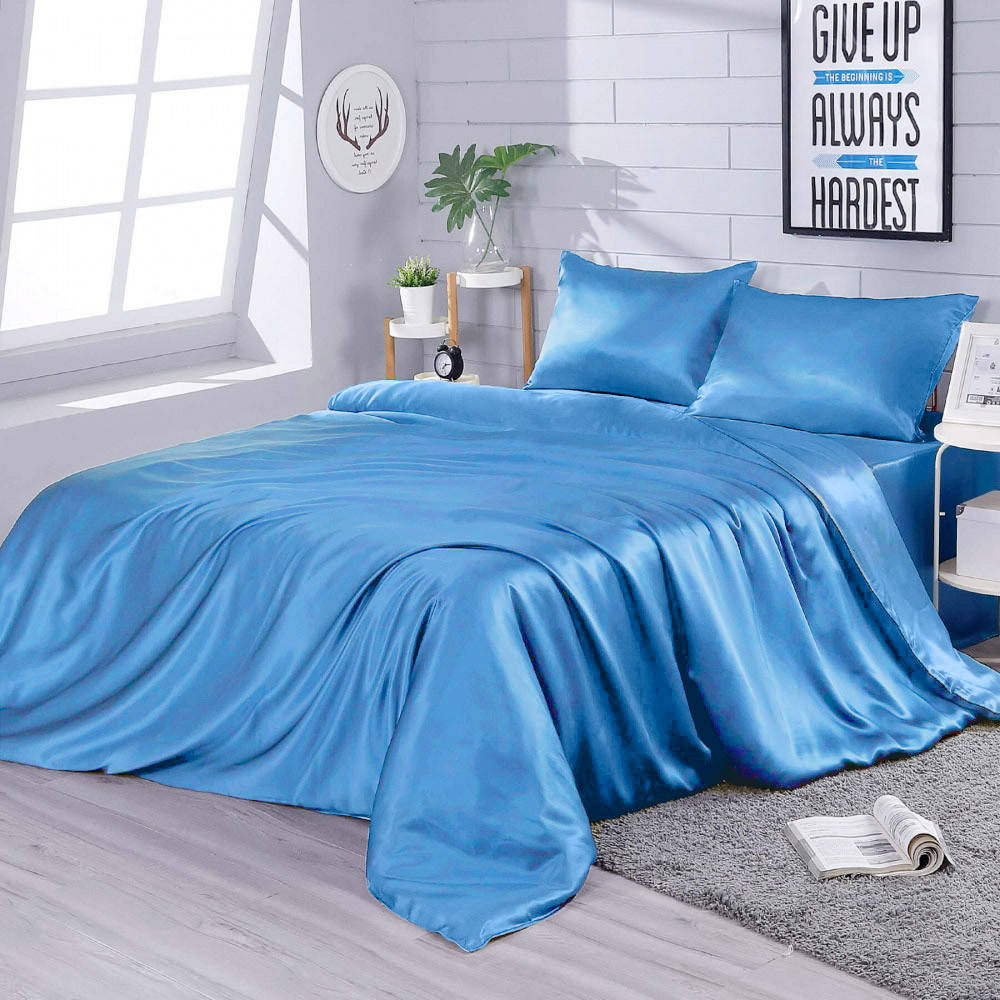 Постельное белье из искусственного шелка Navy Zastelli чернильное Двуспальный евро комплект, Синий 
Постельное белье из искусственного шелка Navy Zastelli чернильное Двуспальный евро комплект, Синий