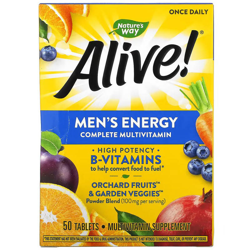 Мультикомплекс для мужчин Nature's Way "Alive! Men's Energy Multivitamin-Multimineral" (50 таблеток) 
Мультикомплекс для мужчин Nature's Way "Alive! Men's Energy Multivitamin-Multimineral" (50 таблеток)