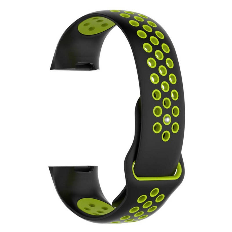 Силиконовый ремешок Primo с перфорацией для фитнес браслета Fitbit Charge 3 / 4 - Black&Green / размер L
Силиконовый ремешок Primo с перфорацией для фитнес браслета Fitbit Charge 3 / 4 - Black&Green / размер L