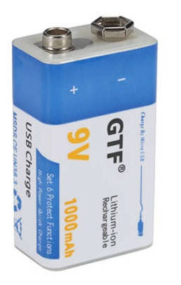 Аккумулятор 6F22 Крона 9V вольт GTF 1000 mah с возможностью зарядки от USB Подходит для Пинпоинтера
Аккумулятор 6F22 Крона 9V вольт GTF 1000 mah с возможностью зарядки от USB Подходит для Пинпоинтера