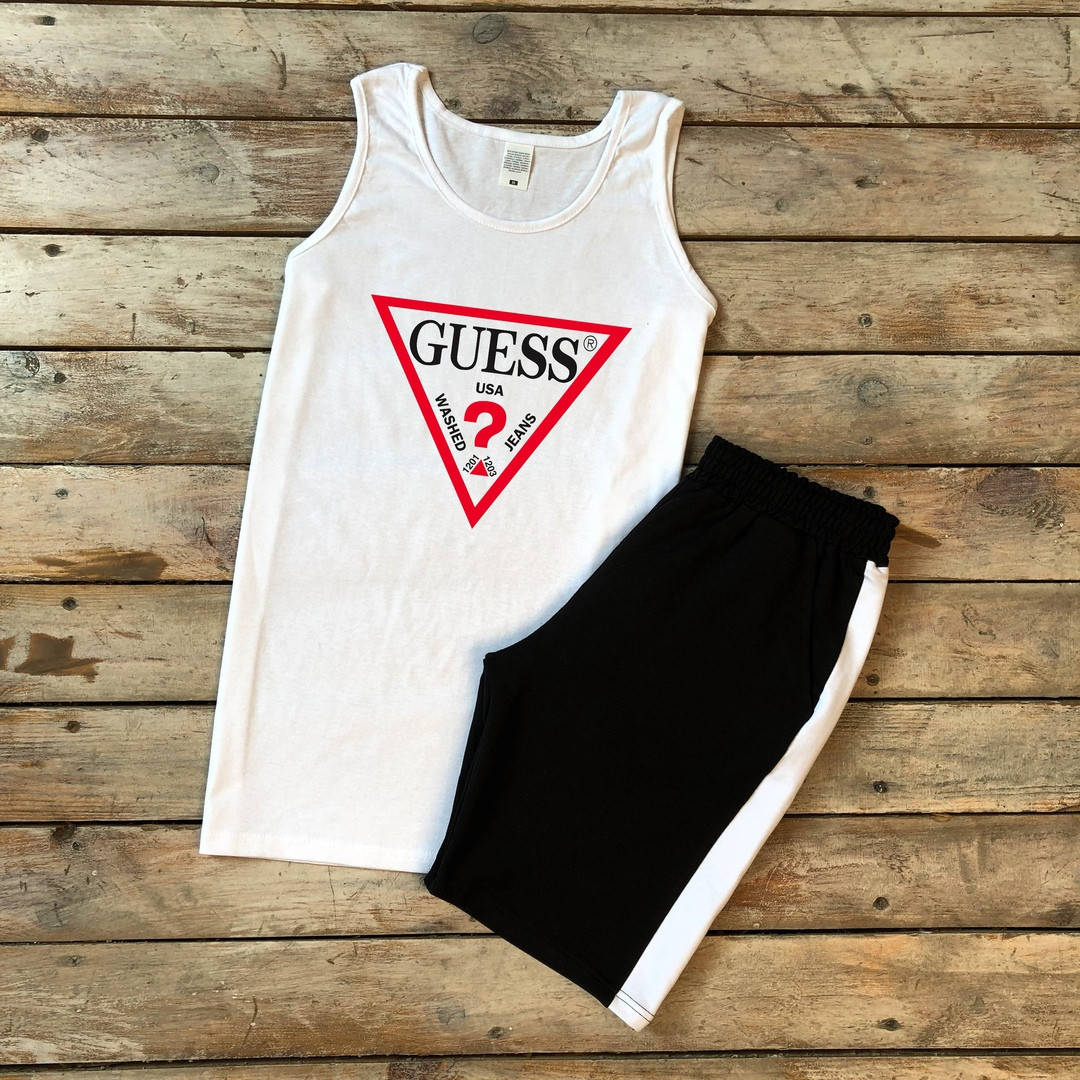 Мужская майка в стиле Guess летняя, с принтом из хлопка белого цвета. Продается ТОЛЬКО майка
Мужская майка в стиле Guess летняя, с принтом из хлопка белого цвета. Продается ТОЛЬКО майка