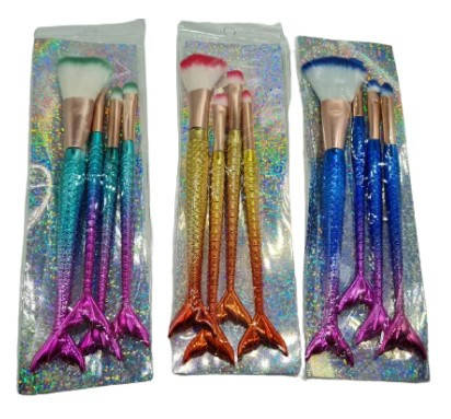 Набор кисточек для макияжа русалка с хвостом 4 шт, цвета в ассортименте 
Набор кисточек для макияжа русалка с хвостом 4 шт, цвета в ассортименте