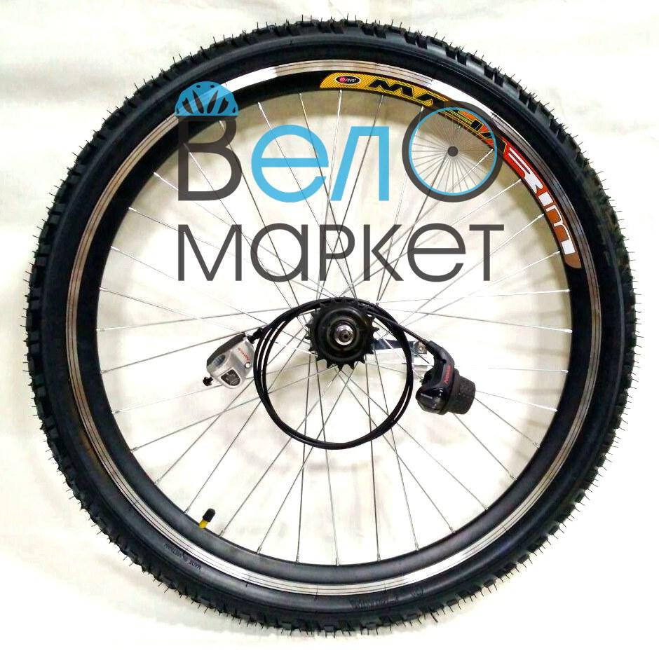 Колесо 26" с планетарной втулкой Shimano Nexus Inter-3 SG-3C41 + двойной обод MAYARIM с покрышкой и камерой
Колесо 26" с планетарной втулкой Shimano Nexus Inter-3 SG-3C41 + двойной обод MAYARIM с покрышкой и камерой