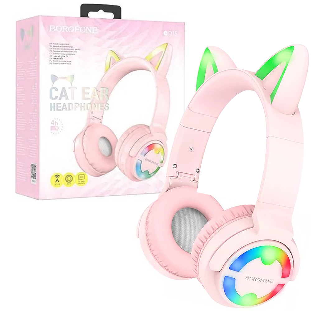 Беспроводные наушники с ушками Borofone BO15 Cat Ear Bluetooth Wireless Headphones Pink, Розовый
Беспроводные наушники с ушками Borofone BO15 Cat Ear Bluetooth Wireless Headphones Pink, Розовый