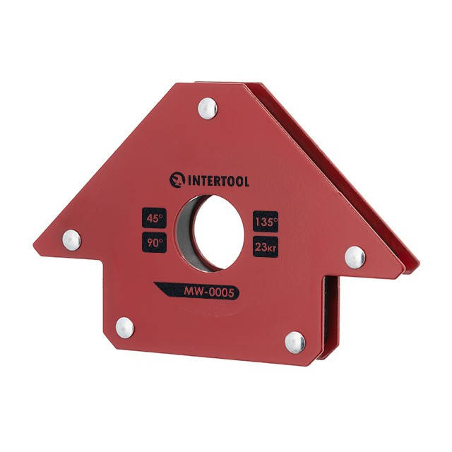 Держатель магнитный для сварки стрела, 45°, 90°,135°, 23 кг, 90×100×17 мм INTERTOOL MW-0005
Держатель магнитный для сварки стрела, 45°, 90°,135°, 23 кг, 90×100×17 мм INTERTOOL MW-0005