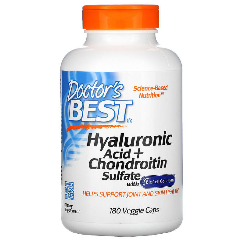 Гиалуроновая кислота и сульфат хондроитина Doctor's Best "Hyaluronic Acid + Chondroitin Sulfate" (180 капсул)
Гиалуроновая кислота и сульфат хондроитина Doctor's Best "Hyaluronic Acid + Chondroitin Sulfate" (180 капсул)
