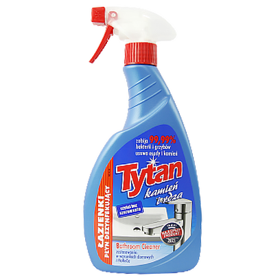 Спрей для чищення ванної кімнати Титан Tytan kamien i rdza 500g 12шт/ящ (Код : 00-00011051)
Спрей для чищення ванної кімнати Титан Tytan kamien i rdza 500g 12шт/ящ (Код : 00-00011051)