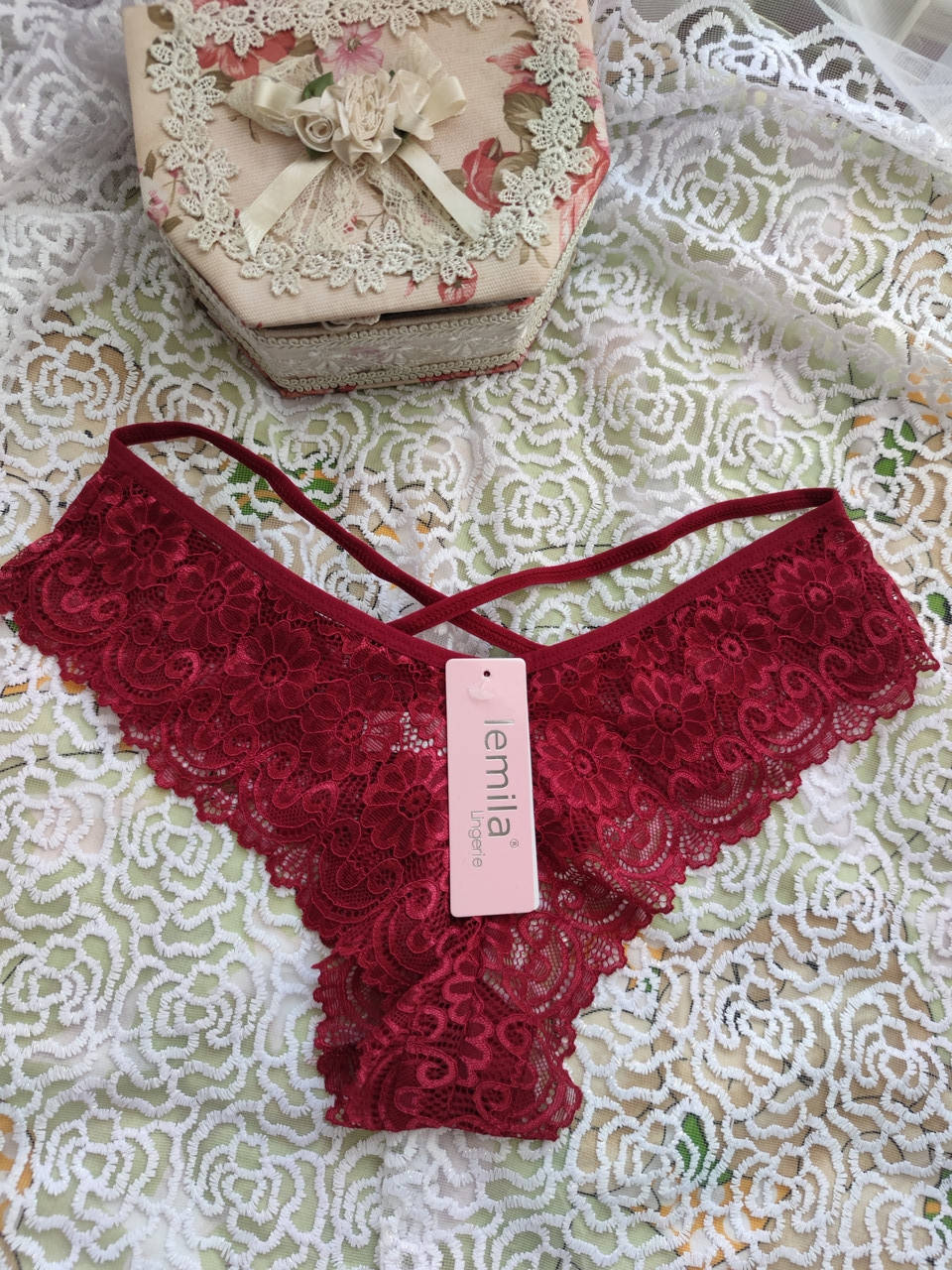 M,L,Xl Кружевные трусики Бразилиана Lemila Венгрия бордо, Бордовый 
M,L,Xl Кружевные трусики Бразилиана Lemila Венгрия бордо, Бордовый