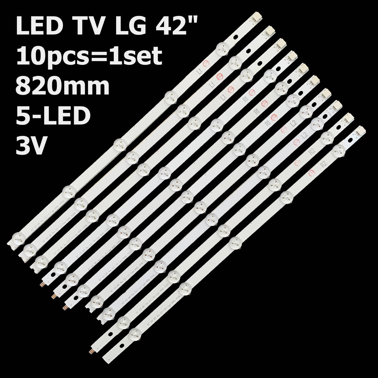LED підсвітка TV LG42 inch 5led 820mm 6916L-1510A 6916L-1509A 6916L-1512A/1511A 10pcs=1set (Original)
LED підсвітка TV LG42 inch 5led 820mm 6916L-1510A 6916L-1509A 6916L-1512A/1511A 10pcs=1set (Original)