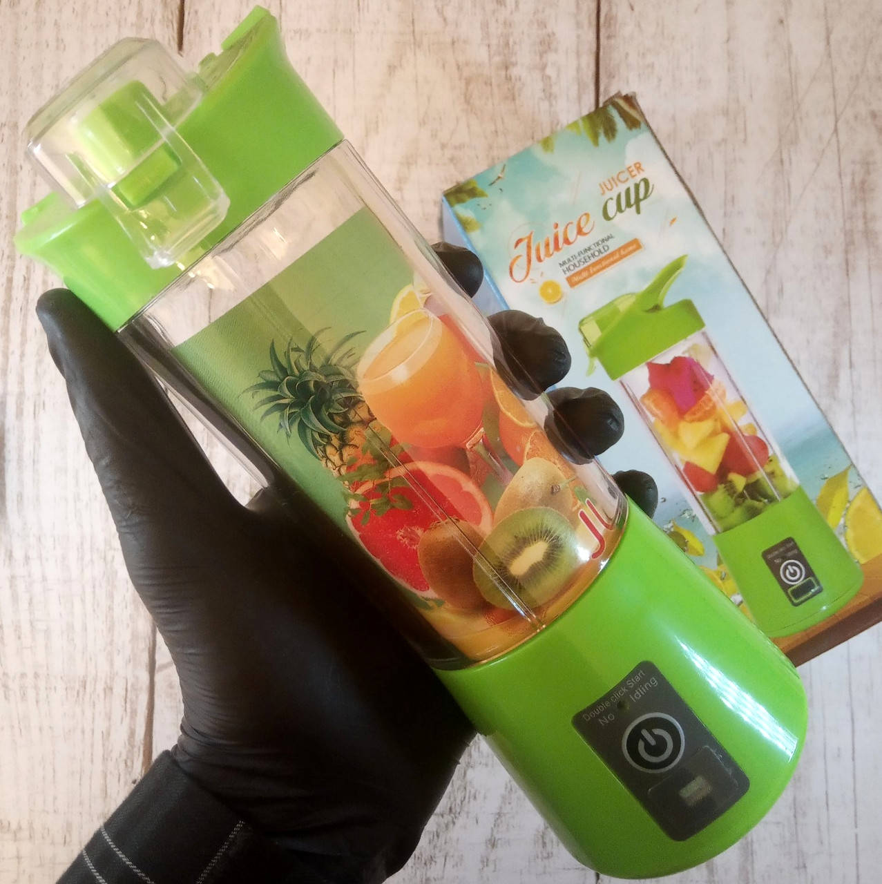Портативный мини mini блендер шейкер для коктейлей 380 мл Juicer Juice Cup салатовый (Реальные фото)
Портативный мини mini блендер шейкер для коктейлей 380 мл Juicer Juice Cup салатовый (Реальные фото)