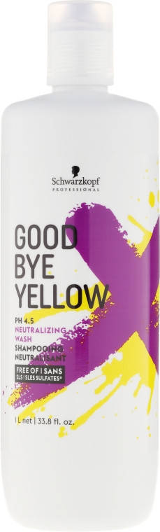 Безсульфатный шампунь с антижелтым эффектом Schwarzkopf Professional Goodbye Yellow Shampoo 1 л
Безсульфатный шампунь с антижелтым эффектом Schwarzkopf Professional Goodbye Yellow Shampoo 1 л