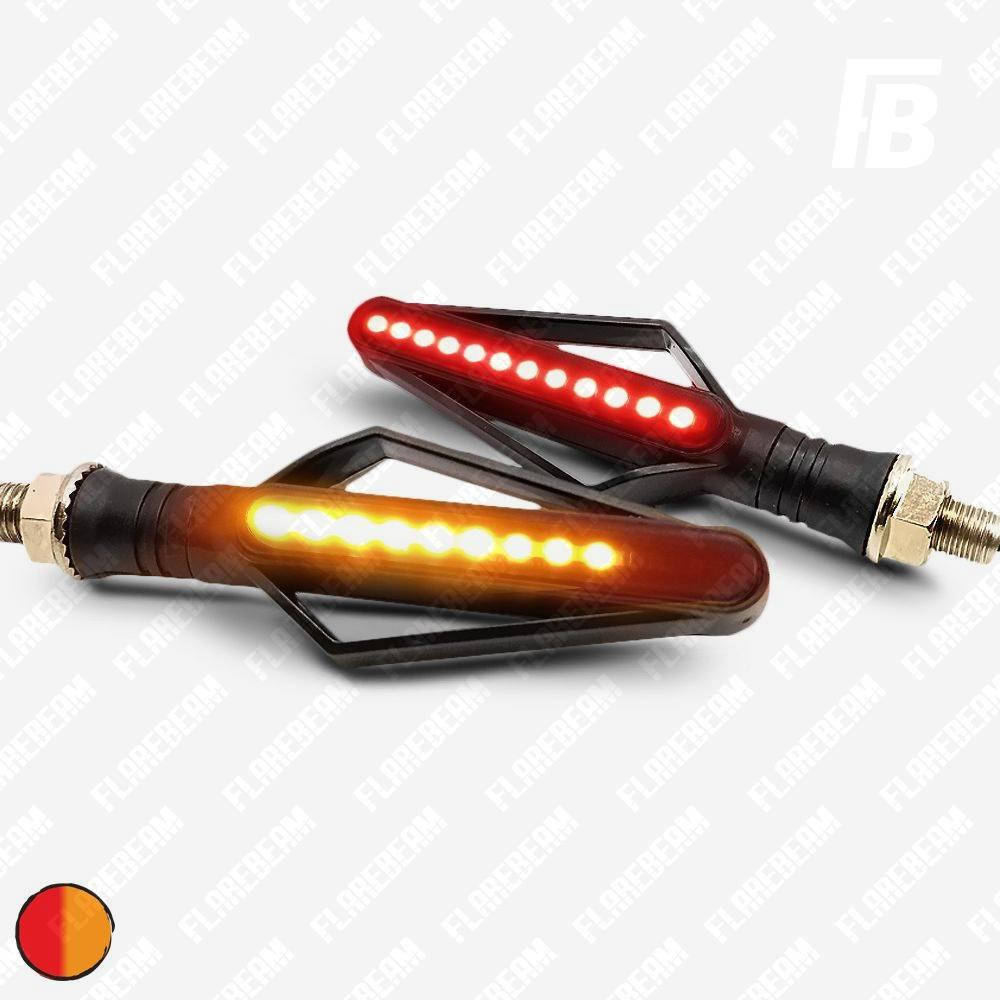 Поворотники (бегущие) и задние габариты 05 на мотоцикл LED, "линия", SMD 3020*12+12, чёрные, 2 шт. (оранжевый
Поворотники (бегущие) и задние габариты 05 на мотоцикл LED, "линия", SMD 3020*12+12, чёрные, 2 шт. (оранжевый