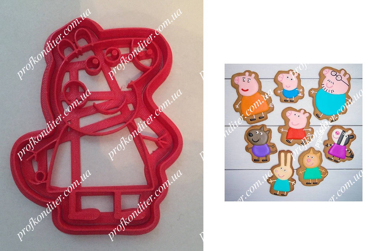 Вырубка с оттиском Свинка Пеппа, высота 10см
Вырубка с оттиском Свинка Пеппа, высота 10см