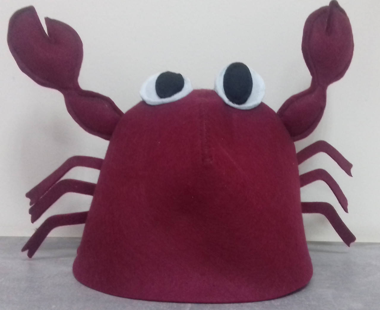 Шапка для бани (красный фетр), "Краб"
Шапка для бани (красный фетр), "Краб"