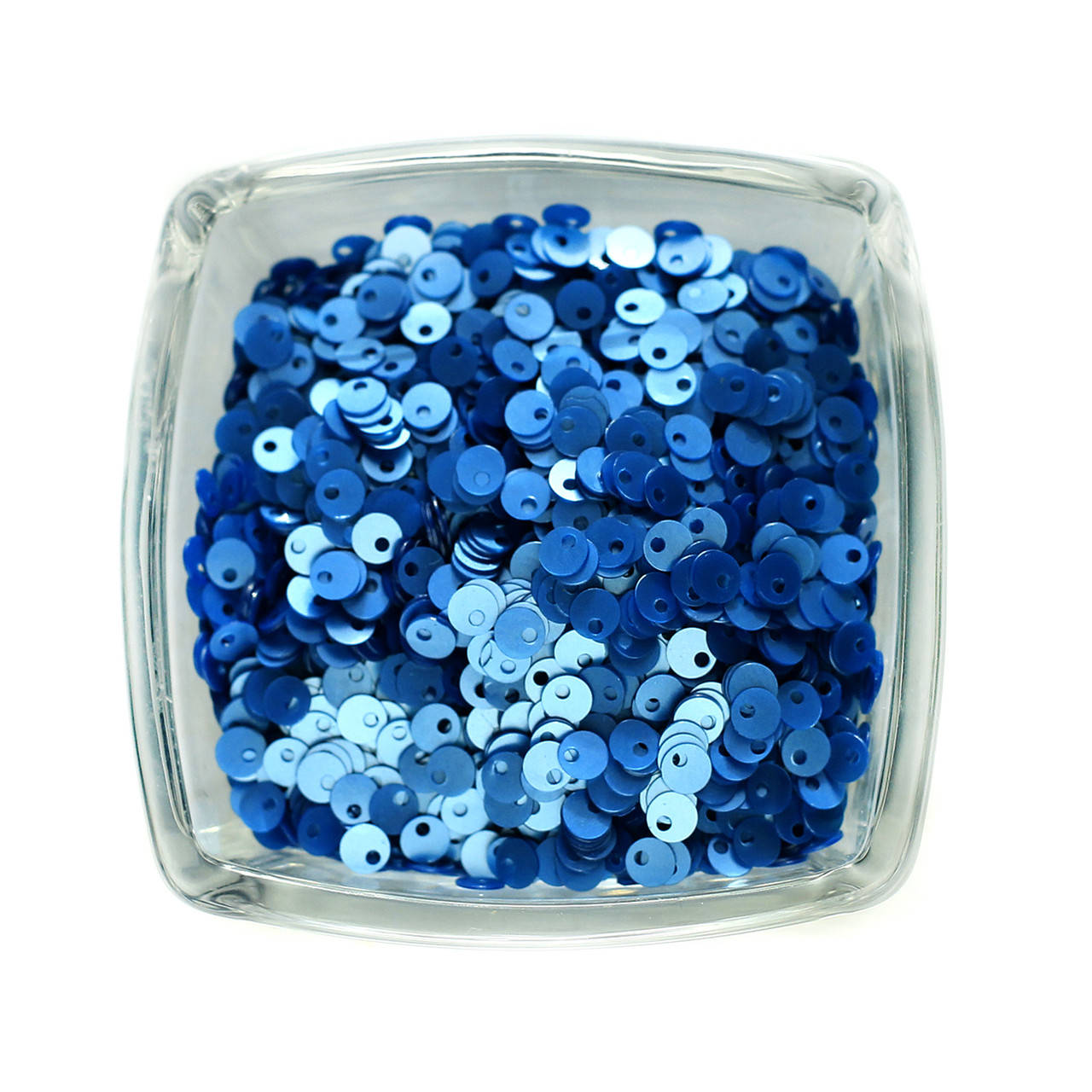 Пайетки "Сине-бирюзовый со смещенным отверстием" 4 мм Индия, Синий 
Пайетки "Сине-бирюзовый со смещенным отверстием" 4 мм Индия, Синий