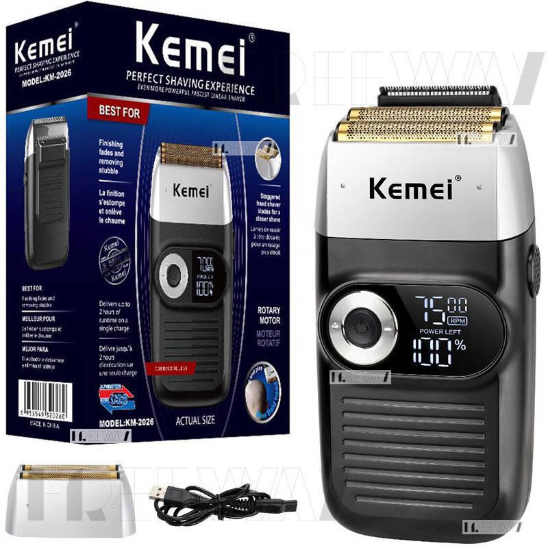 Электробритва для мужчин роторная для сухого бритья с триммером Kemei Черная/Серебристая (KM-2026)
Электробритва для мужчин роторная для сухого бритья с триммером Kemei Черная/Серебристая (KM-2026)
