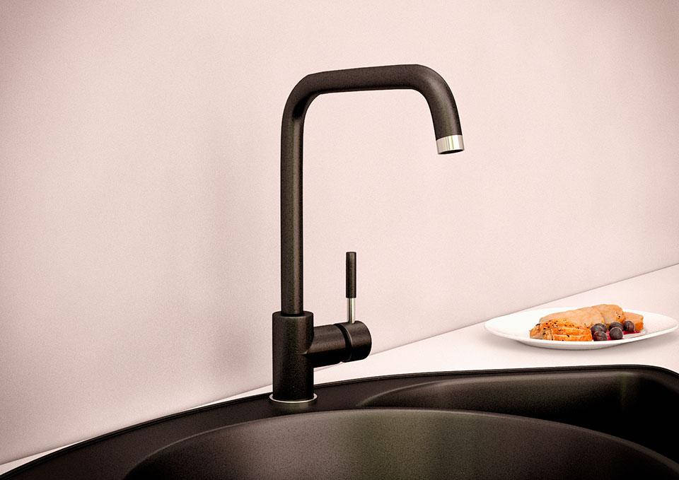 КУХОННЫЙ СМЕСИТЕЛЬ ГРАНИТНЫЙ KAHER IMPERIAL 05 ЧЕРНЫЙ 
КУХОННЫЙ СМЕСИТЕЛЬ ГРАНИТНЫЙ KAHER IMPERIAL 05 ЧЕРНЫЙ