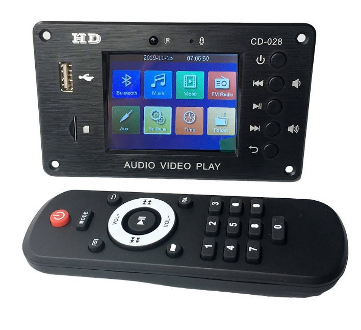 Аудио MP3-плеер FM, Bluetooth 5.0,HD видео плеер FLAC WAV APE декодер FM радио питание от 5В до 24В с пультом
Аудио MP3-плеер FM, Bluetooth 5.0,HD видео плеер FLAC WAV APE декодер FM радио питание от 5В до 24В с пультом