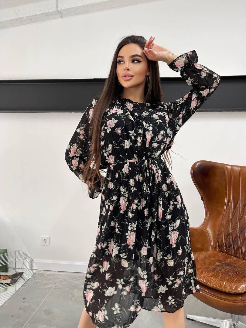 Женское шифоновое платье длинный рукав с цветочным принтом 6540
Женское шифоновое платье длинный рукав с цветочным принтом 6540