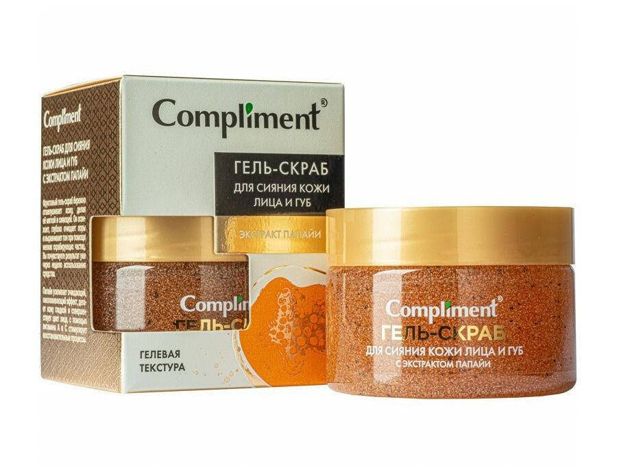 Гель-скраб для сияния кожи лица и губ с экстрактом папайи Compliment 100 мл.
Гель-скраб для сияния кожи лица и губ с экстрактом папайи Compliment 100 мл.