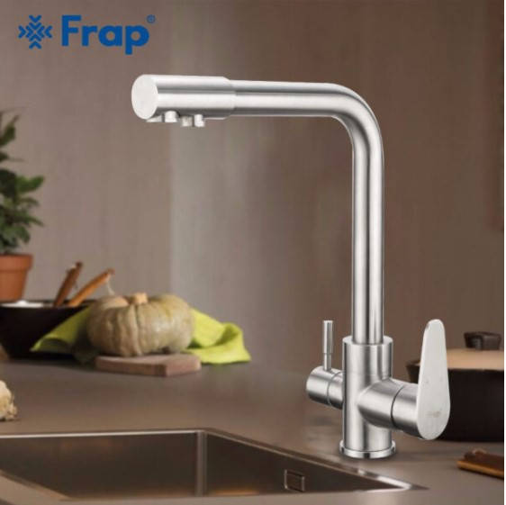 Смеситель для кухни Frap F4348 для питьевой воды, Металлик