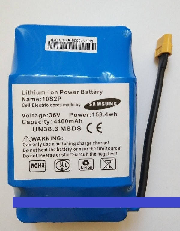 Аккумулятор для гироборда 10S2P - 36V 4400 mAh (аккумулятор Samsung для гироскутера)
Аккумулятор для гироборда 10S2P - 36V 4400 mAh (аккумулятор Samsung для гироскутера)