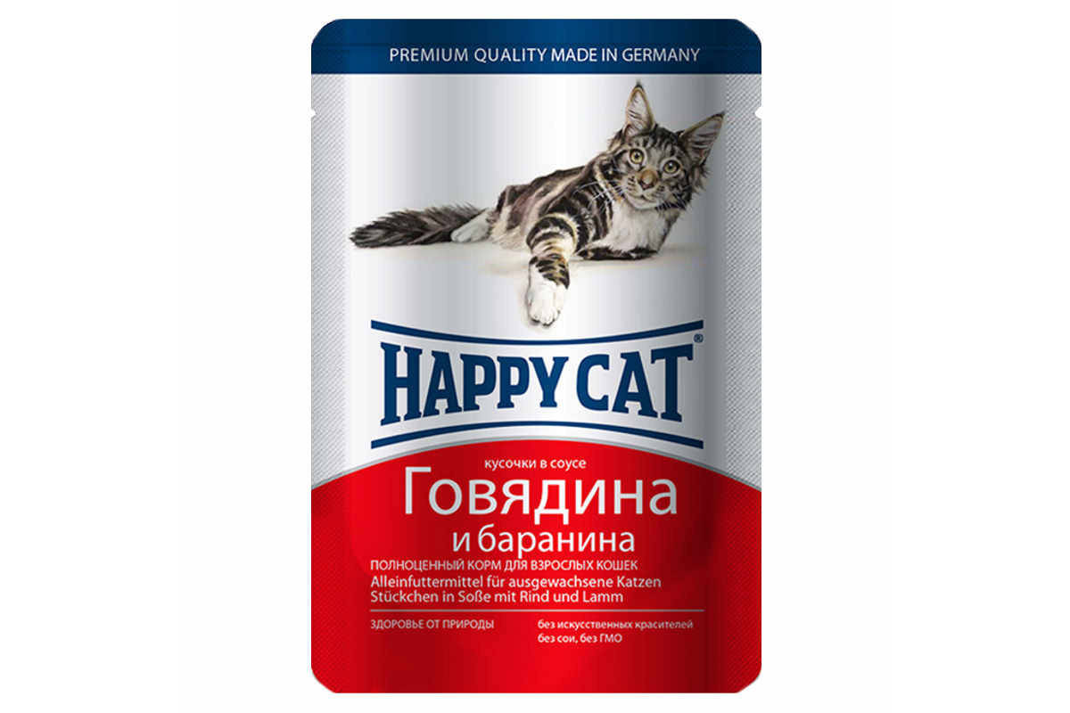 Влажный корм Happy Cat Rind Lamm in Sosse для кошек, кусочки в соусе с говядиной и бараниной 22шт х 100 г
Влажный корм Happy Cat Rind Lamm in Sosse для кошек, кусочки в соусе с говядиной и бараниной 22шт х 100 г