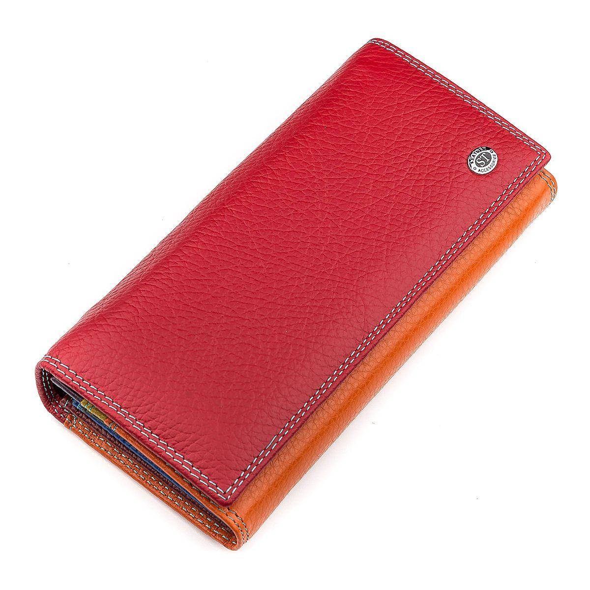 Кошелек женский ST Leather SB237 Красно-оранжевый (18386), Красный 
Кошелек женский ST Leather SB237 Красно-оранжевый (18386), Красный