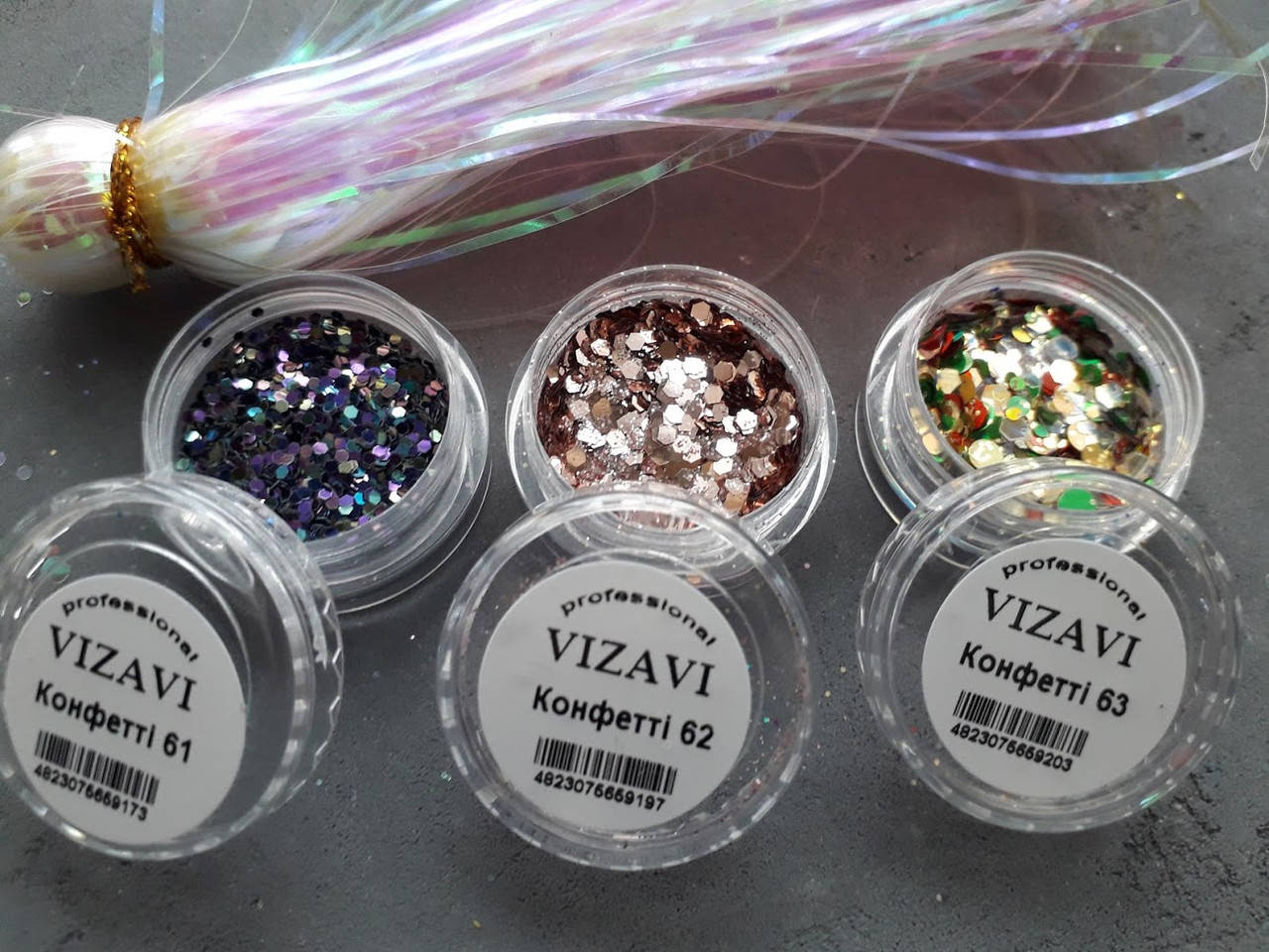 Конфетти для дизайна ногтей № 61, 62, 63, Разные цвета
Конфетти для дизайна ногтей № 61, 62, 63, Разные цвета