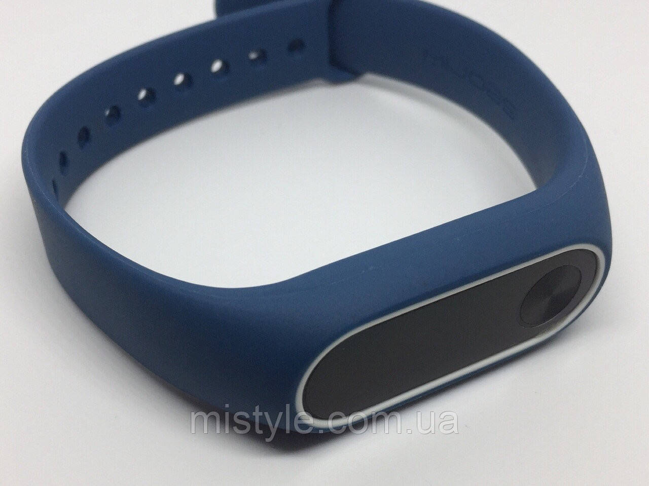 Ремешок mi band 2 ми бенд 2 Mijobs синий с белой вставкой 
Ремешок mi band 2 ми бенд 2 Mijobs синий с белой вставкой