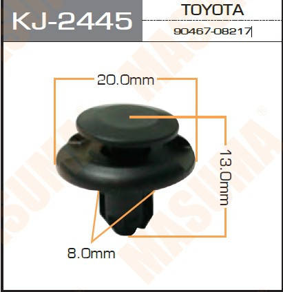 Пистон крепления панели защиты двигателя, бампера, подкрылок Toyota, Mitsubishi, Honda, Mazda ОЕМ 9046708217
Пистон крепления панели защиты двигателя, бампера, подкрылок Toyota, Mitsubishi, Honda, Mazda ОЕМ 9046708217