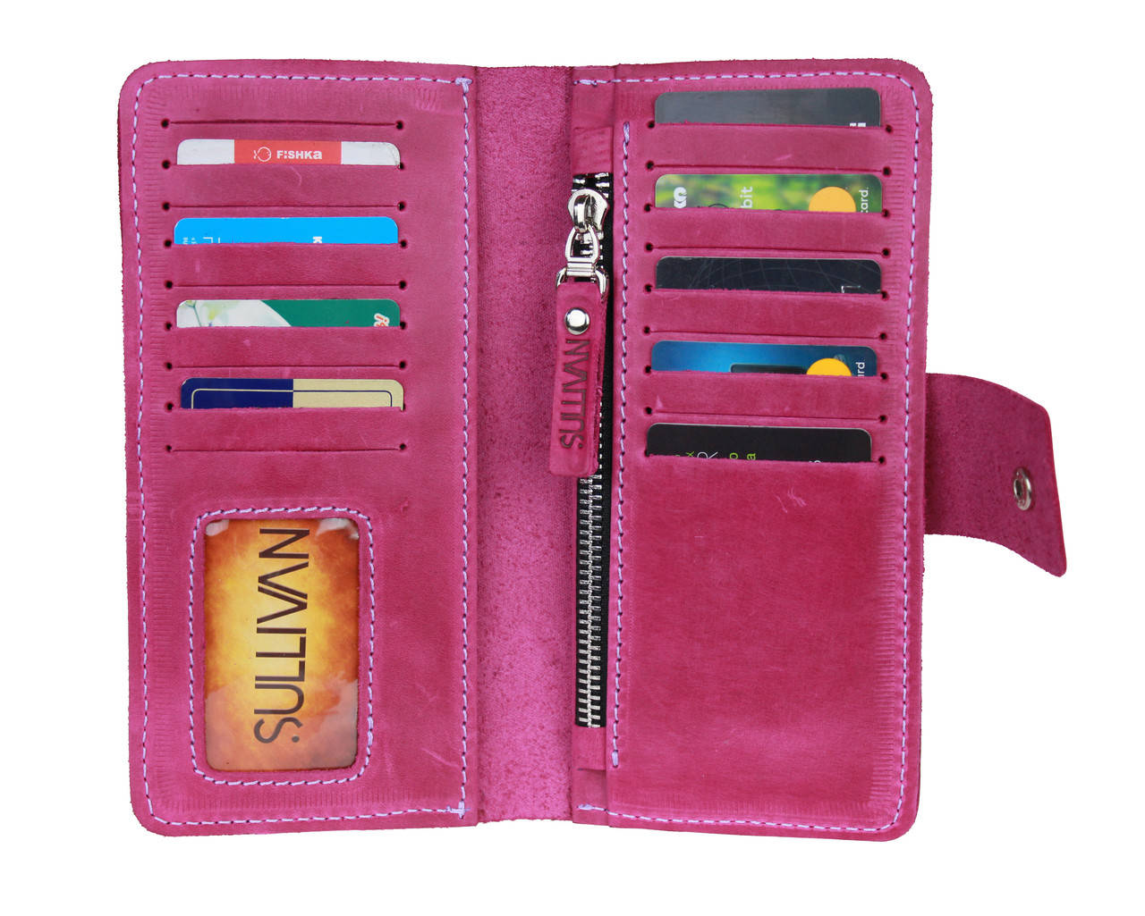 Кошелек женский кожаный SULLIVAN kgb55(9) фуксия 
Кошелек женский кожаный SULLIVAN kgb55(9) фуксия