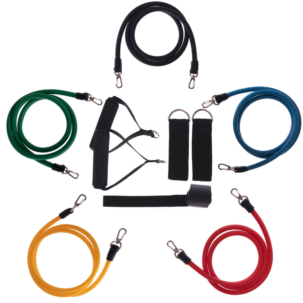 Эспандер многофункциональный резиновый с ручками Power Bands 5 жгутов 120 см Разноцветный (FI-5955)
Эспандер многофункциональный резиновый с ручками Power Bands 5 жгутов 120 см Разноцветный (FI-5955)
