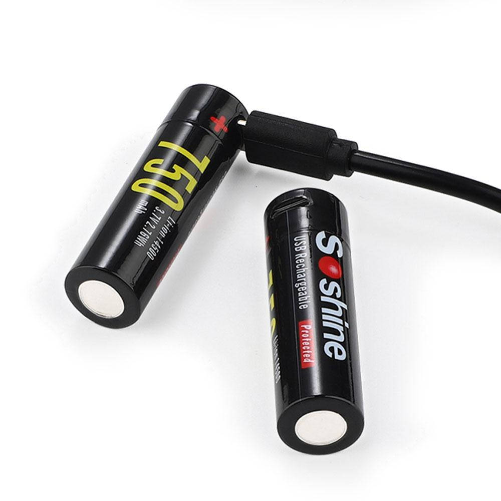 Аккумулятор литиевый 14500 3.7V 750mAh с USB портом, с защитой (Protected) Soshine
Аккумулятор литиевый 14500 3.7V 750mAh с USB портом, с защитой (Protected) Soshine