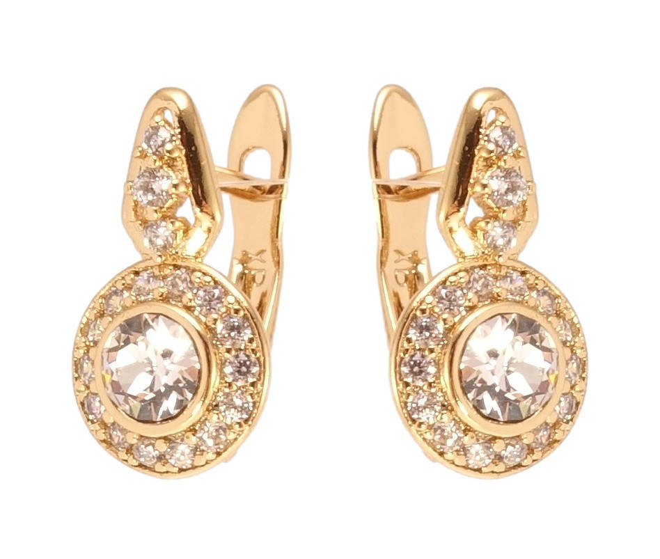 Серьги Xuping Позолота 18K с кр-ми Swarovski английский замок "Кристалл Clear в обрамлении циркония"
Серьги Xuping Позолота 18K с кр-ми Swarovski английский замок "Кристалл Clear в обрамлении циркония"