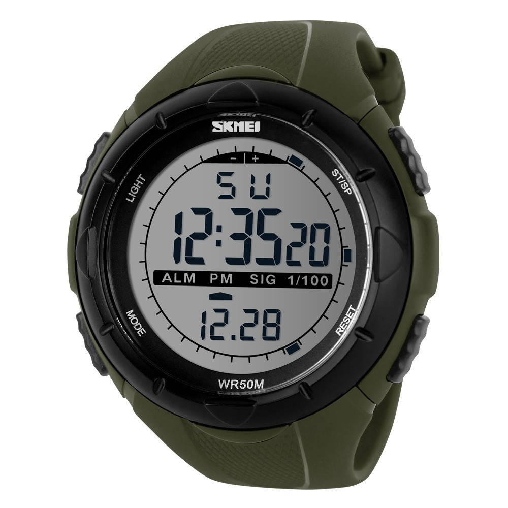 Skmei 1025 Dive зеленые мужские спортивные часы.