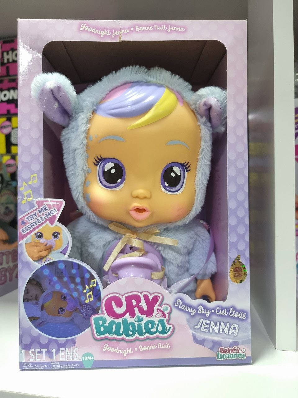 Интерактивная кукла плакса Cry Babies Goodnight Starry Sky Jenna, кукла плакса Спокойной ночи
Интерактивная кукла плакса Cry Babies Goodnight Starry Sky Jenna, кукла плакса Спокойной ночи
