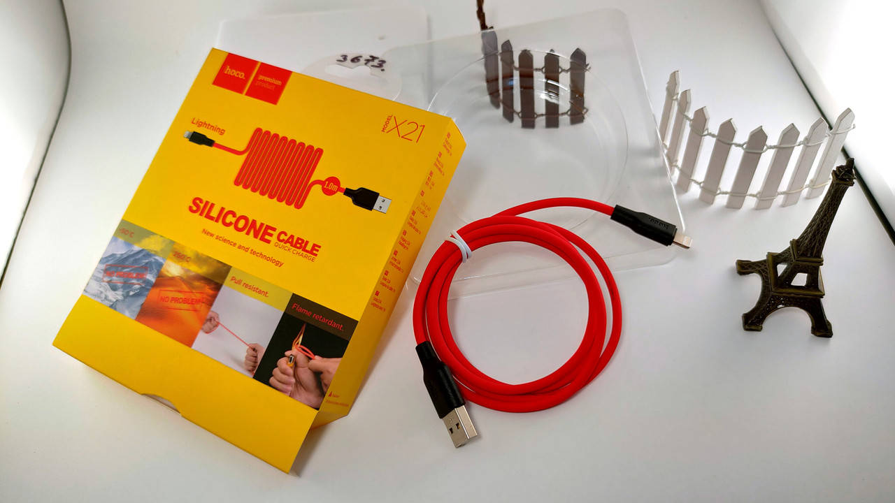 Мягкий силиконовый кабель для айфона Lighting Hoco X21 красный 1м 2,4A, кабель Silicone для зарядки iPhone
Мягкий силиконовый кабель для айфона Lighting Hoco X21 красный 1м 2,4A, кабель Silicone для зарядки iPhone