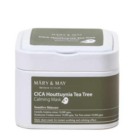 Успокаивающие маски с экстрактом чайного дерева Mary&May CICA Houttuynia Tea Tree Calming Mask 30 шт.
Успокаивающие маски с экстрактом чайного дерева Mary&May CICA Houttuynia Tea Tree Calming Mask 30 шт.