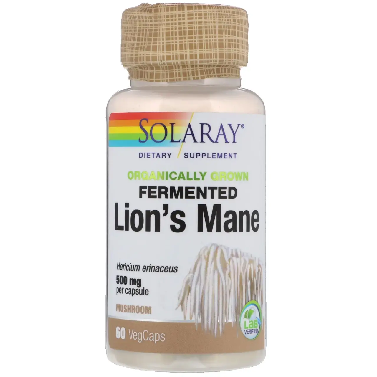 Ежовик гребенчатый ферментированный (Lion's Mane). Solaray, 500 мг, 60 капс (SOR-71983)
Ежовик гребенчатый ферментированный (Lion's Mane). Solaray, 500 мг, 60 капс (SOR-71983)