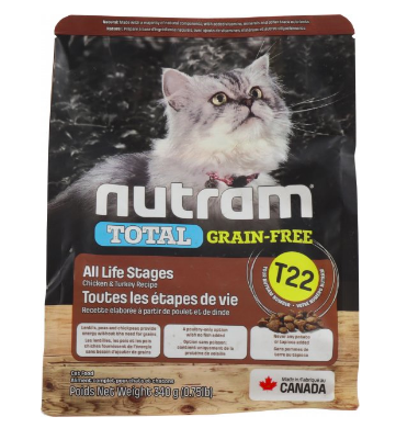 T22 Nutram Total Grain-Free® Turkey 340г-беззерновой корм для кошек с курицей и индейкой
T22 Nutram Total Grain-Free® Turkey 340г-беззерновой корм для кошек с курицей и индейкой