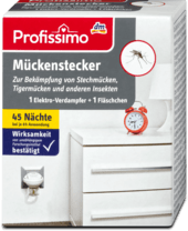 Profissimo Mückenstecker 1 Elektro-Verdampfer + 1 Fläschchen Электрический испаритель от комаров + запаска
Profissimo Mückenstecker 1 Elektro-Verdampfer + 1 Fläschchen Электрический испаритель от комаров + запаска